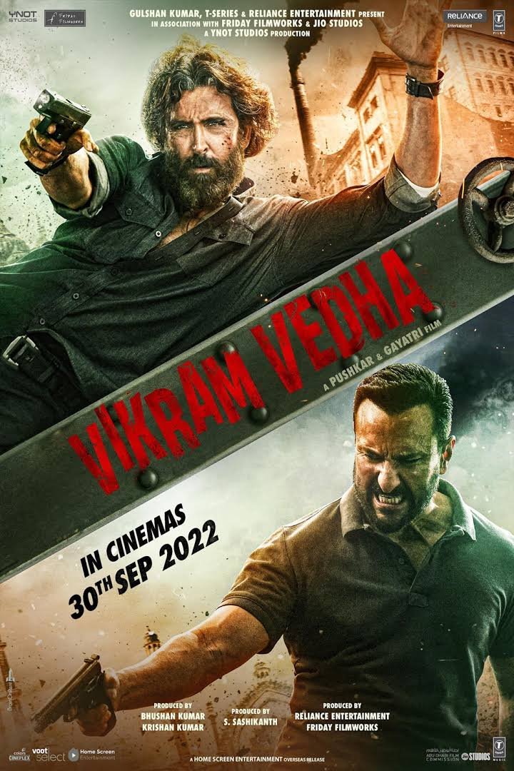 Hindi poster of the movie Vikram Vedha