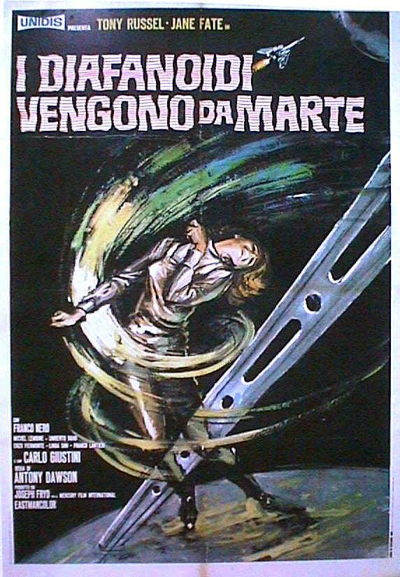 L'affiche originale du film War of the Planets en italien
