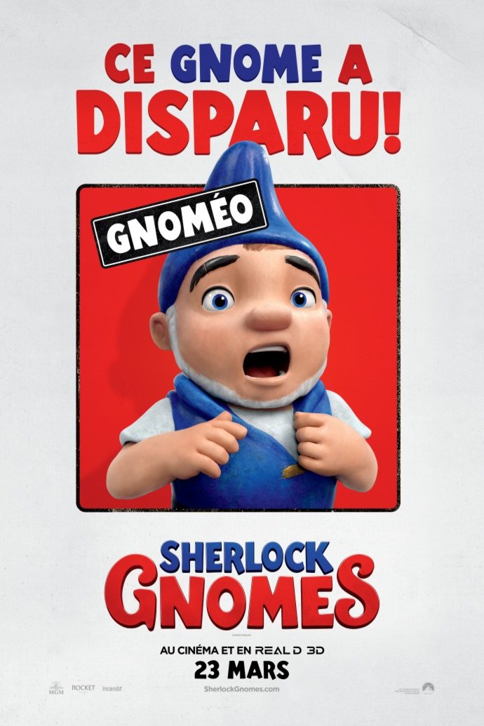 L'affiche du film Sherlock Gnomes v.f.