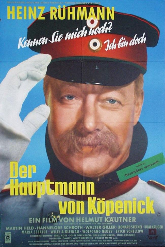 German poster of the movie The Captain from Köpenick