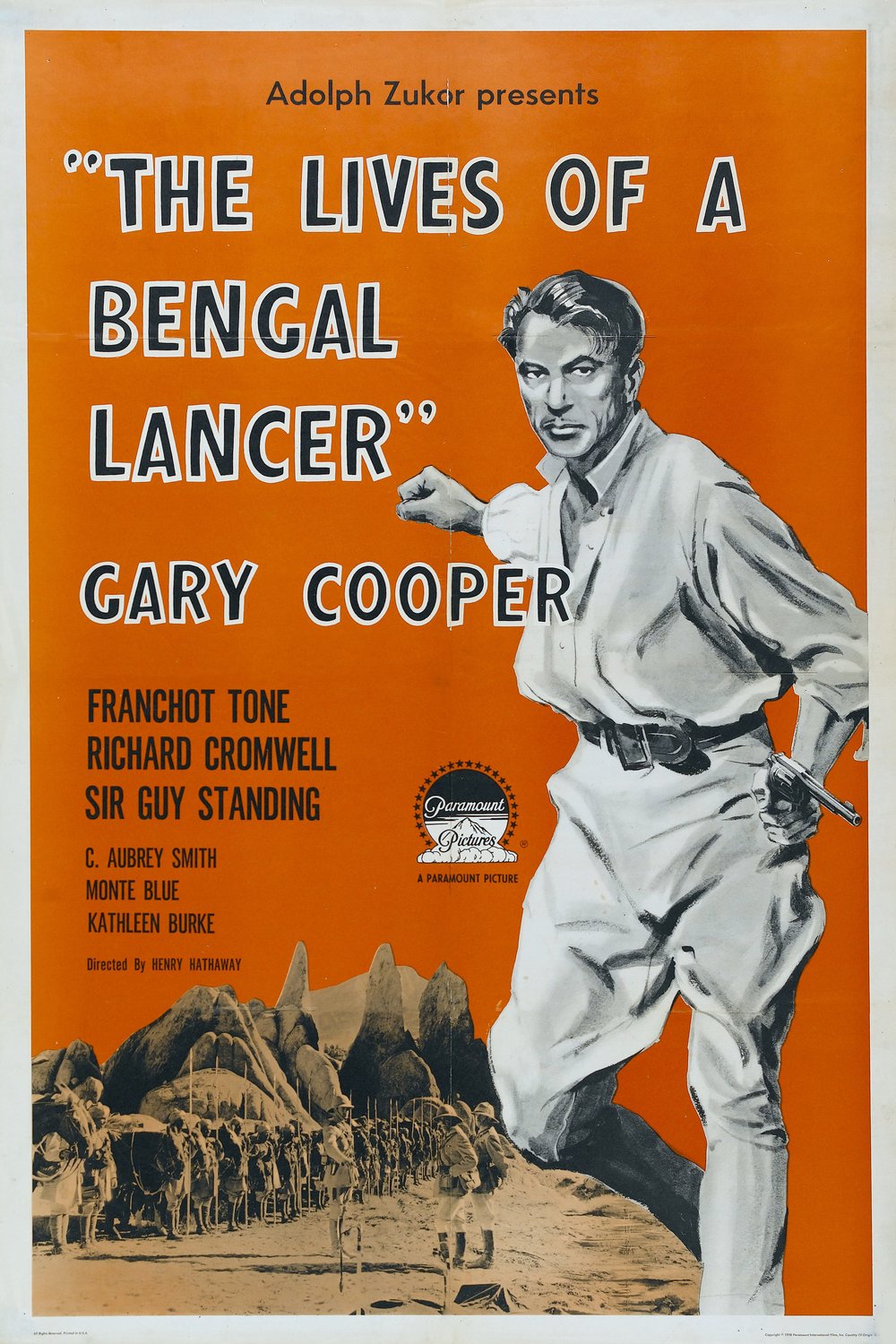 L'affiche du film The Lives of a Bengal Lancer