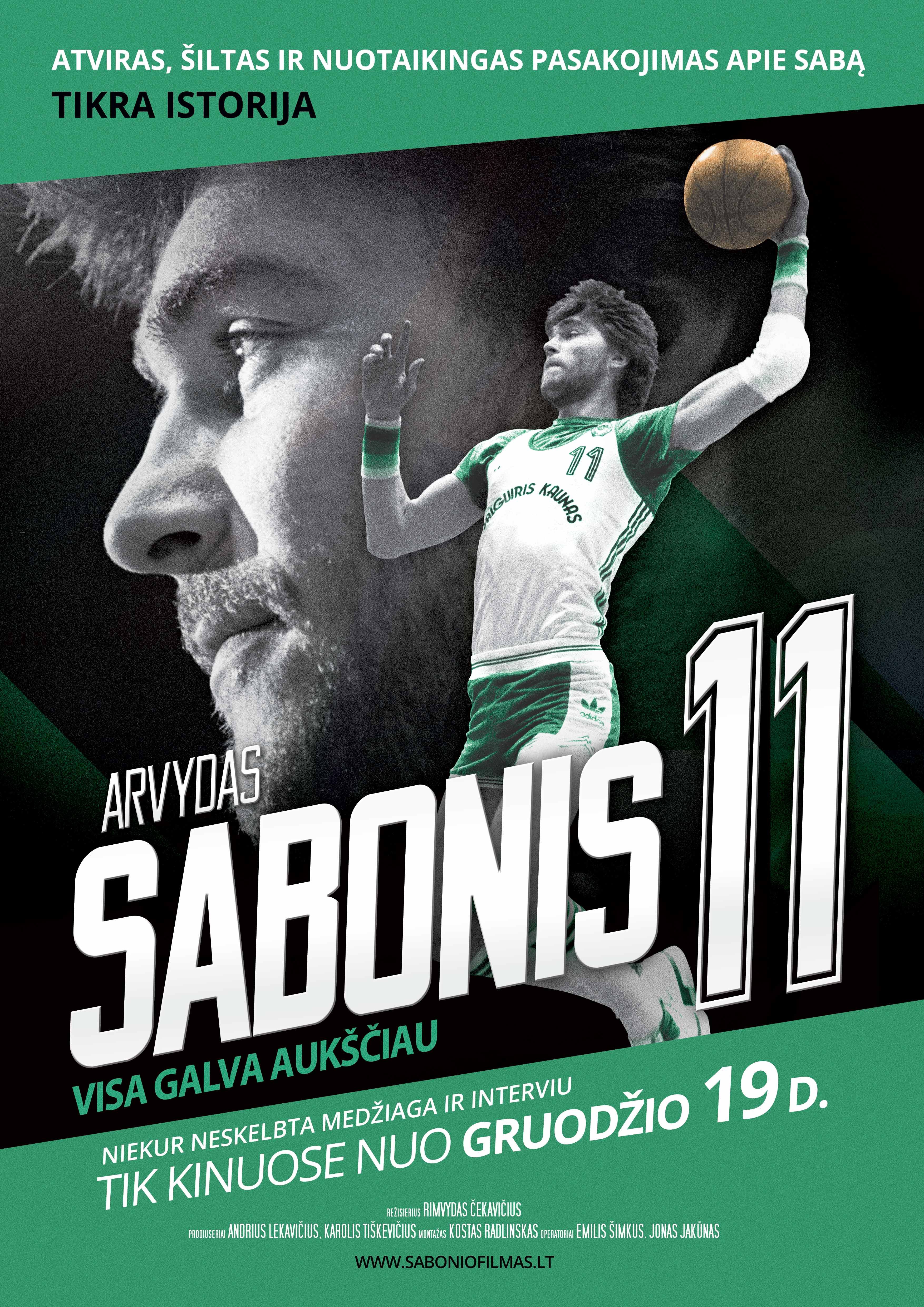 L'affiche originale du film Arvydas Sabonis 11 en Lithuanien