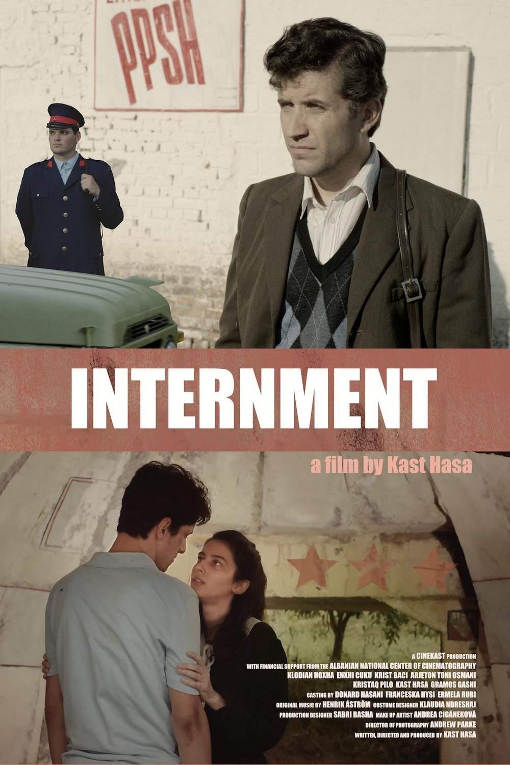 Albanian poster of the movie Internment