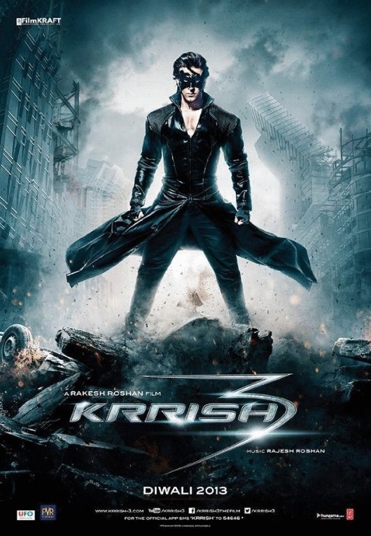 L'affiche originale du film Krrish 3 en Hindi