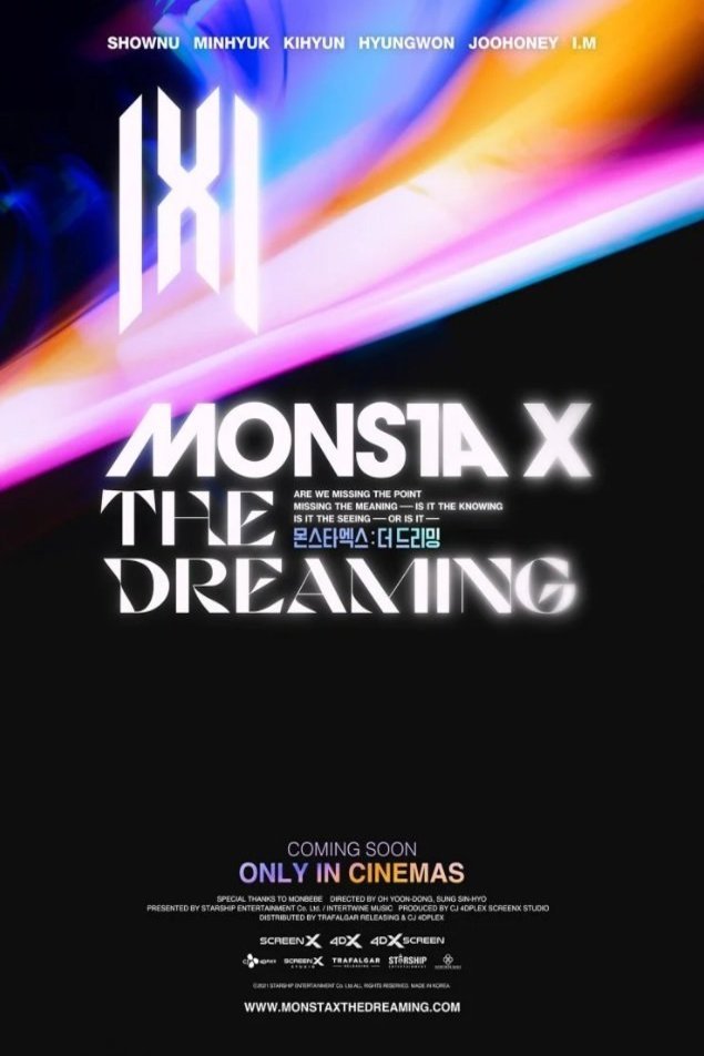 Korean poster of the movie Monsta X: The Dreaming