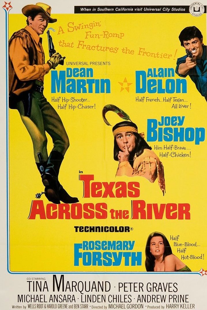 Spanish poster of the movie Texas Across the River