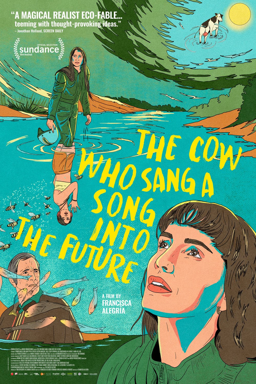 Spanish poster of the movie The Cow Who Sang a Song Into the Future