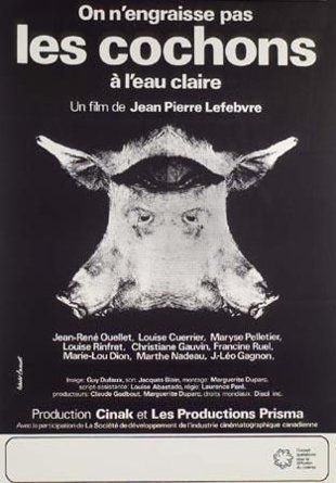 L'affiche du film On n'engraisse pas les cochons à l'eau claire [1973]