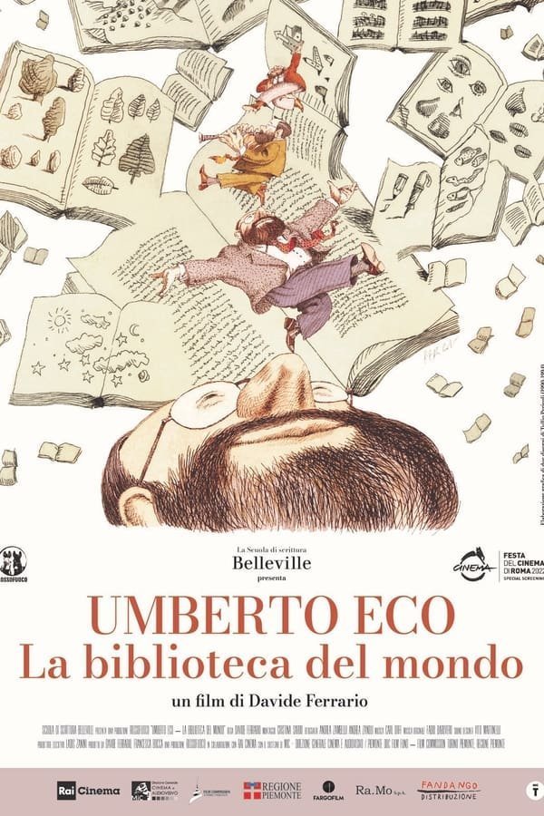 Italian poster of the movie Umberto Eco: La biblioteca del mondo