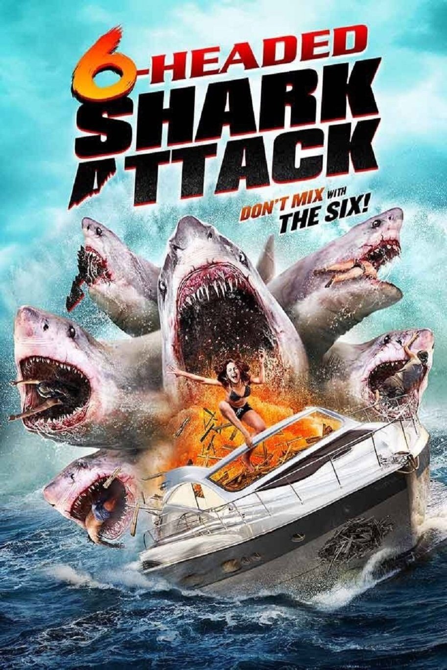 L'affiche du film 6-Headed Shark Attack