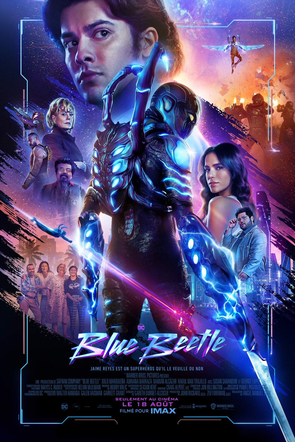 L'affiche du film Blue Beetle v.f.