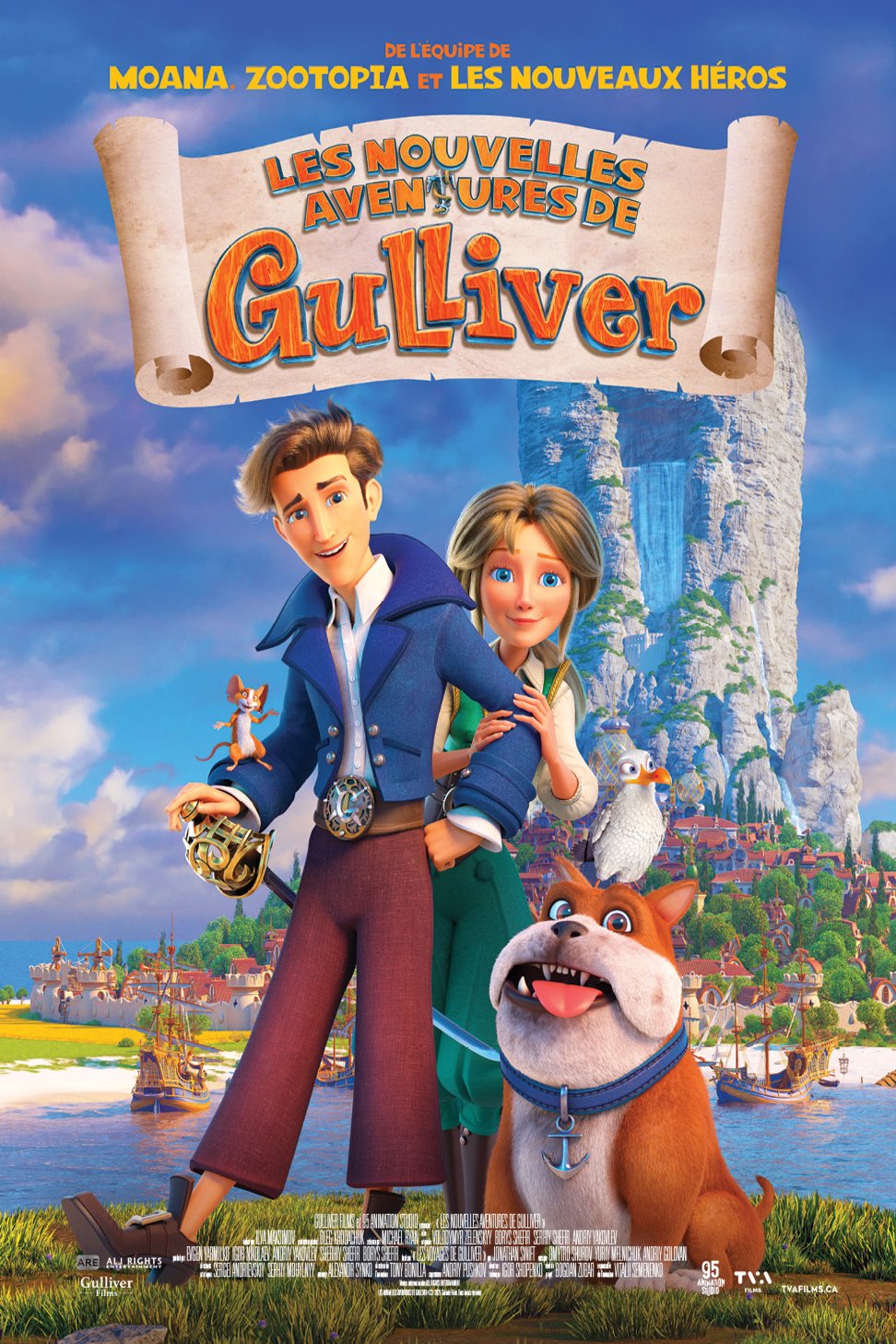 L'affiche du film Les nouvelles aventures de Gulliver