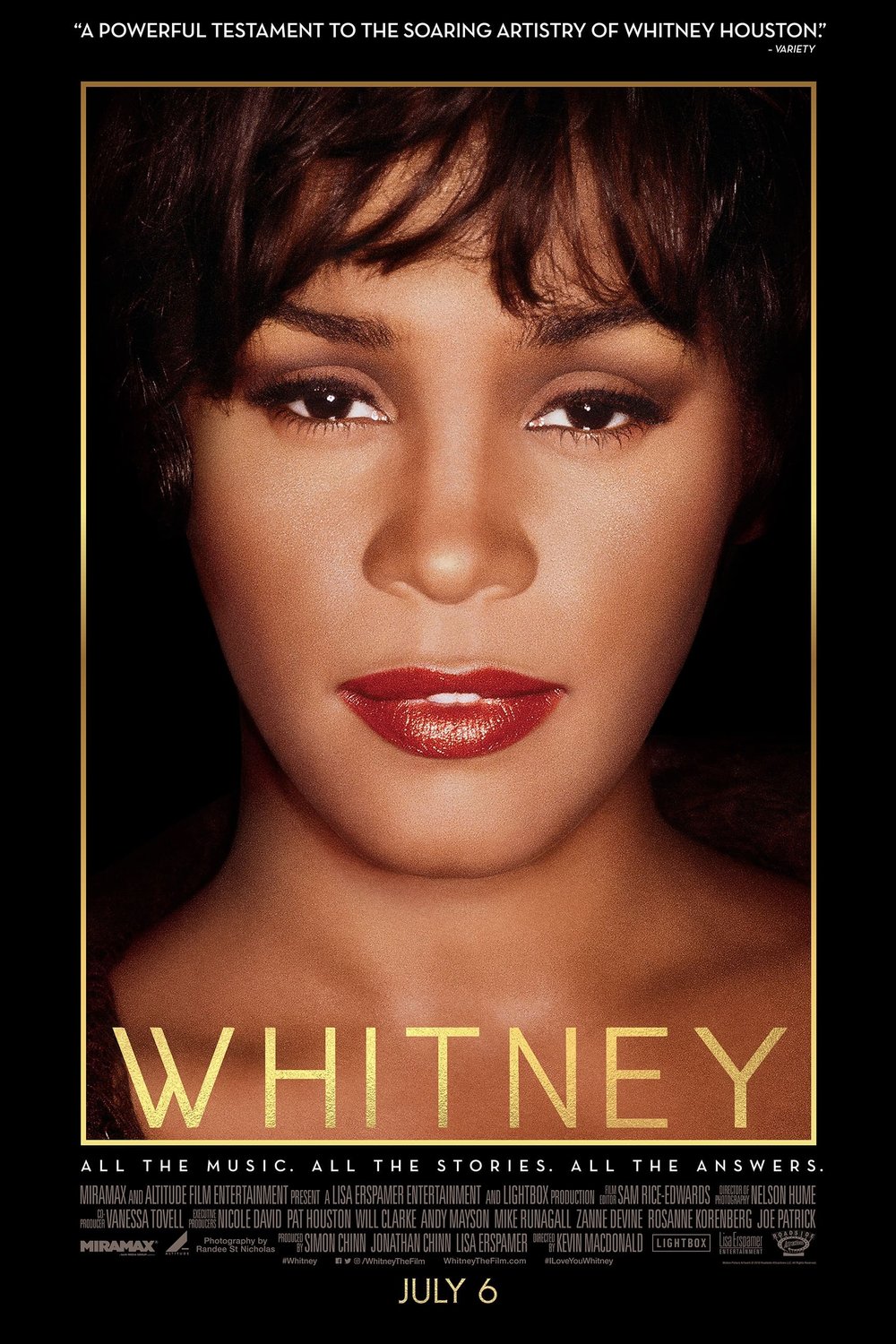 L'affiche du film Whitney