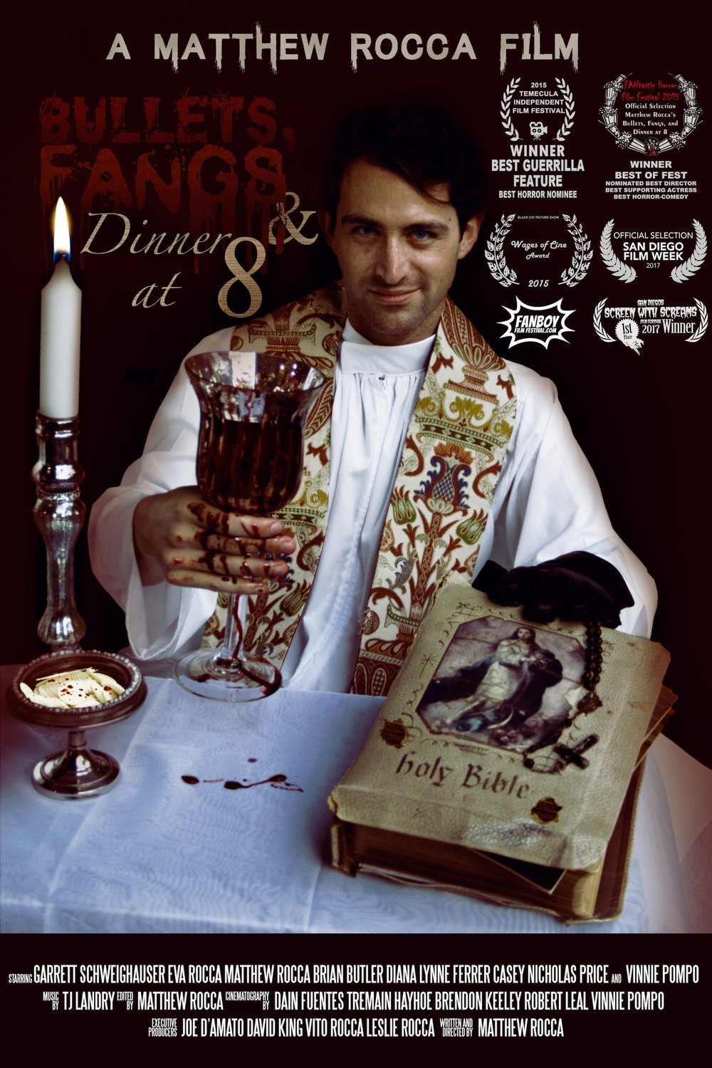 Poster of the movie Bullets, Fangs and Dinner at 8 [2015]