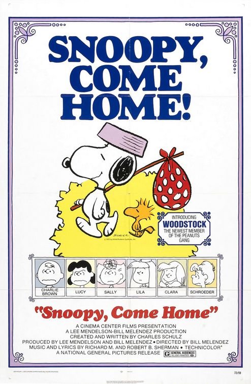 L'affiche du film Snoopy, Come Home [1972]