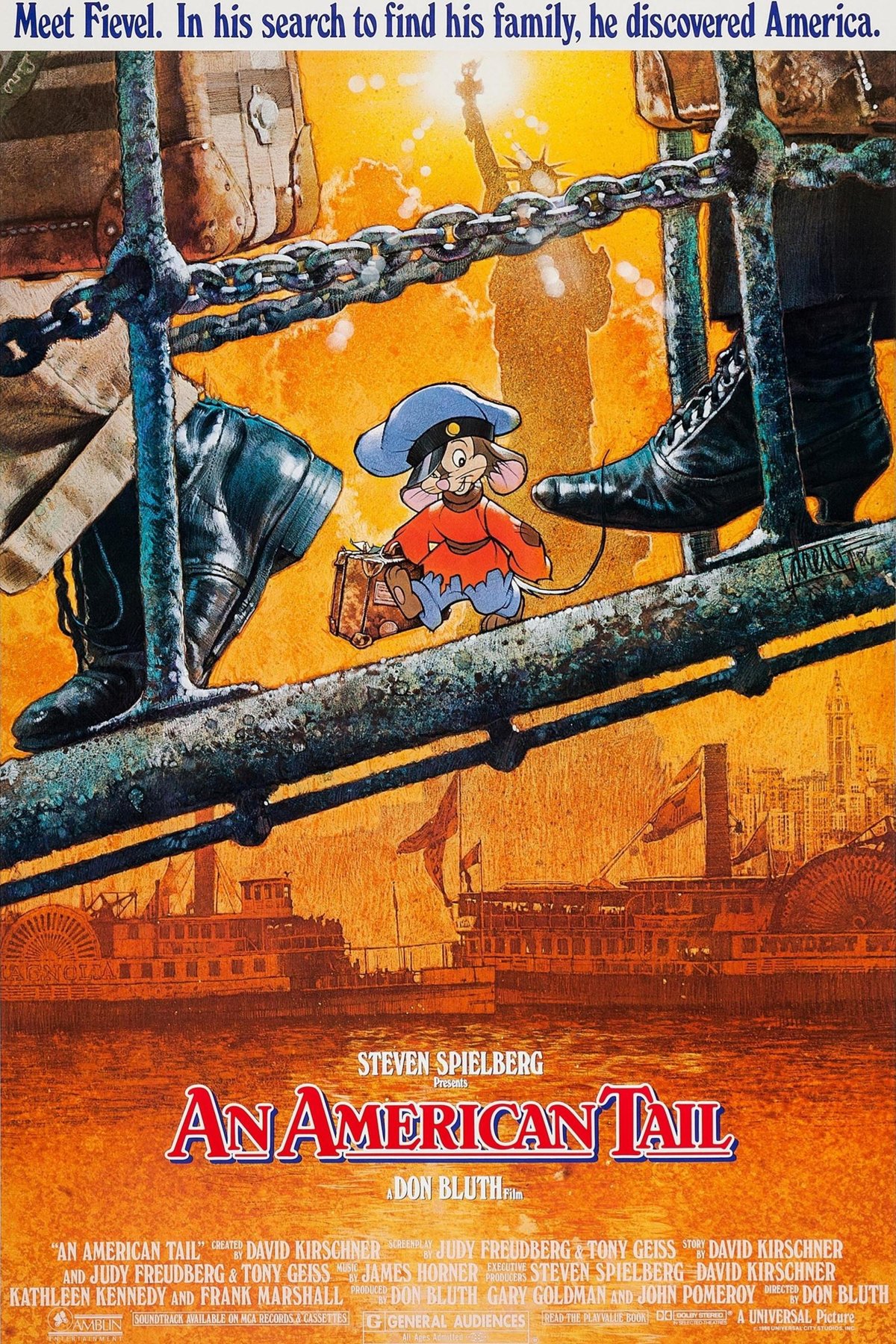 L'affiche du film Fievel et le Nouveau Monde [1986]