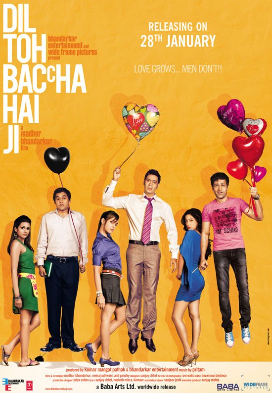Hindi poster of the movie Dil Toh Baccha Hai Ji