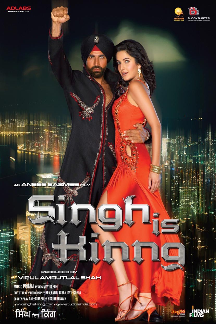 L'affiche originale du film Singh Is Kinng en Hindi