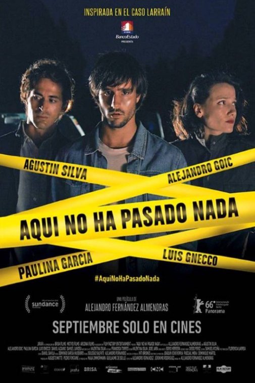 L'affiche originale du film Aquí no ha pasado nada en espagnol