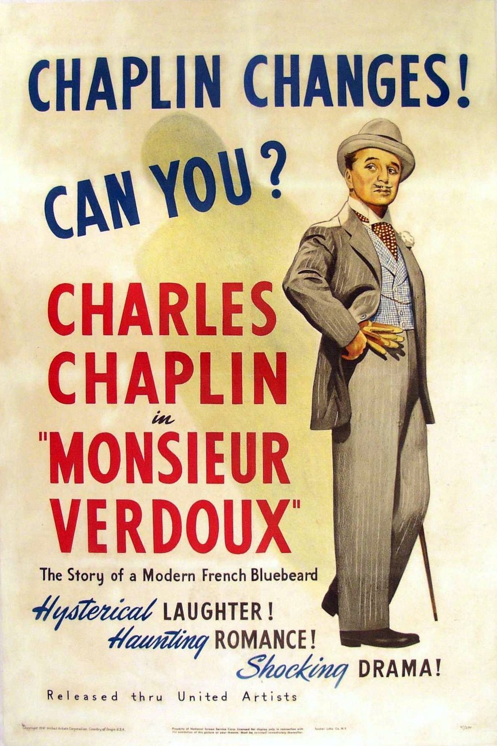 L'affiche du film Monsieur Verdoux