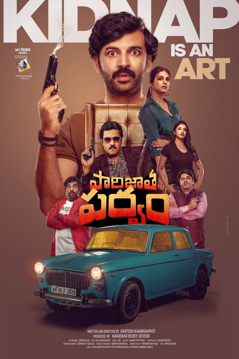 L'affiche originale du film Paarijatha Parvam en Telugu