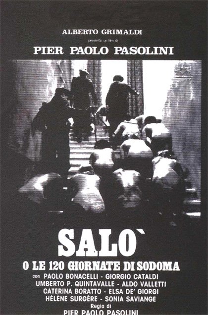 Italian poster of the movie Salò, or the 120 Days of Sodom