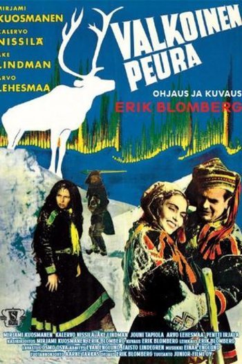L'affiche originale du film Le renne blanc en finlandais