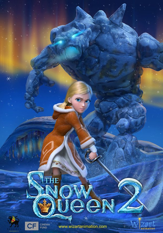 Russian poster of the movie The Snow Queen 2, La Reine des Neiges: Le Miroir Sacré