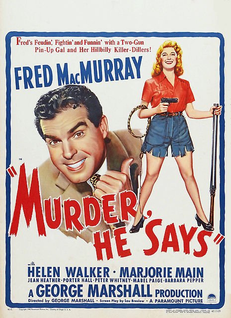 L'affiche du film Murder, He Says