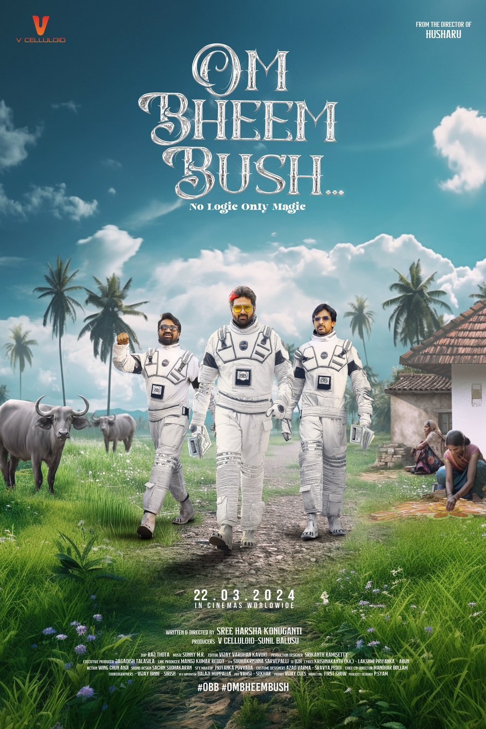 L'affiche originale du film Om Bheem Bush en Telugu