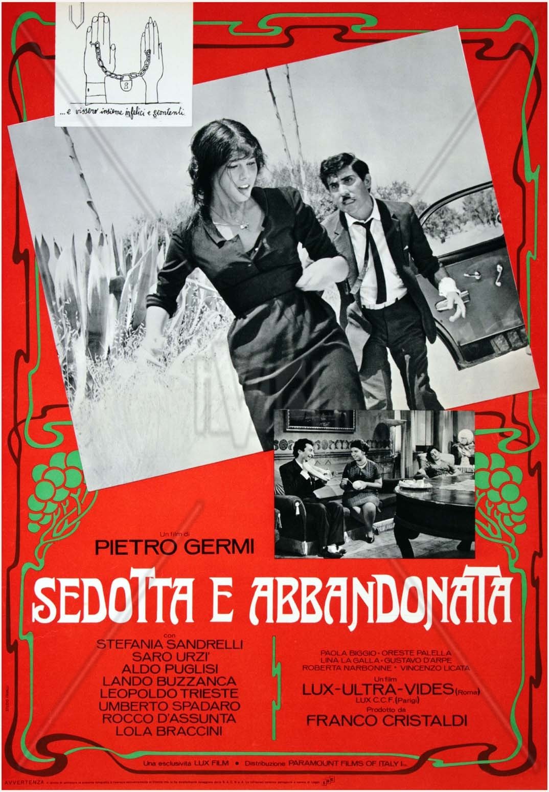 L'affiche originale du film Sedotta e abbandonata en italien