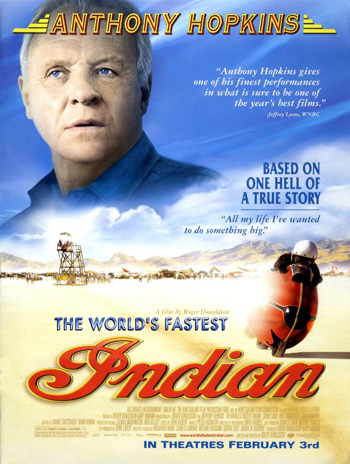 L'affiche du film The World's Fastest Indian