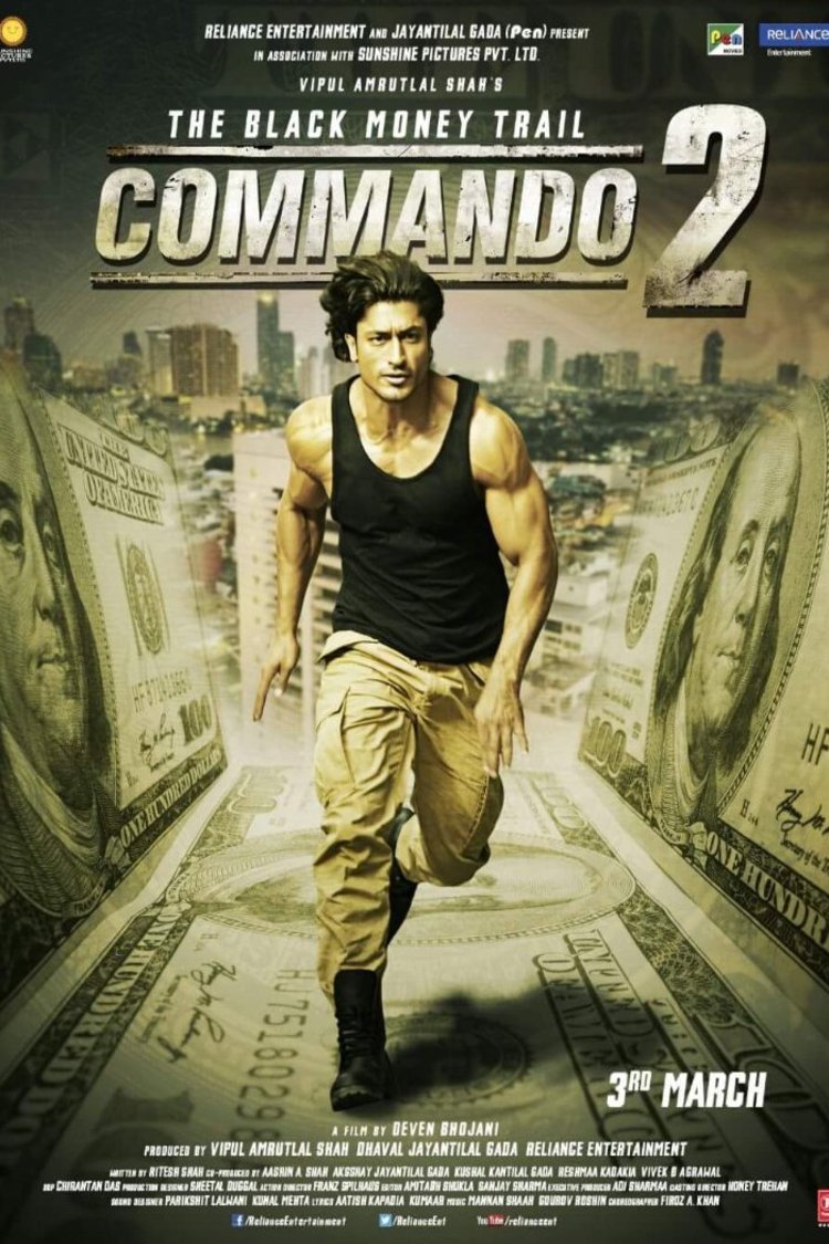 L'affiche originale du film Commando 2 en Hindi