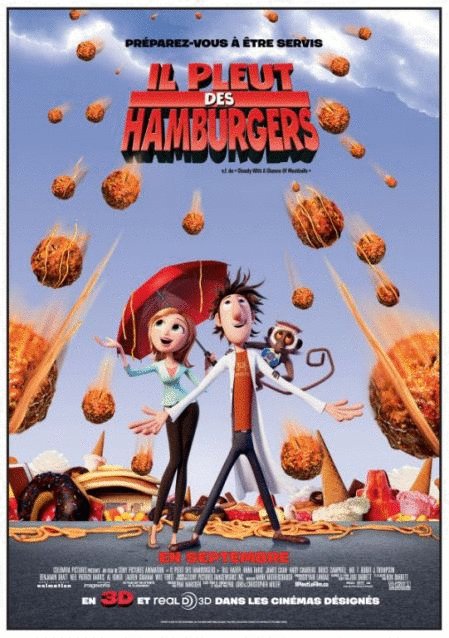 L'affiche du film Il pleut des hamburgers