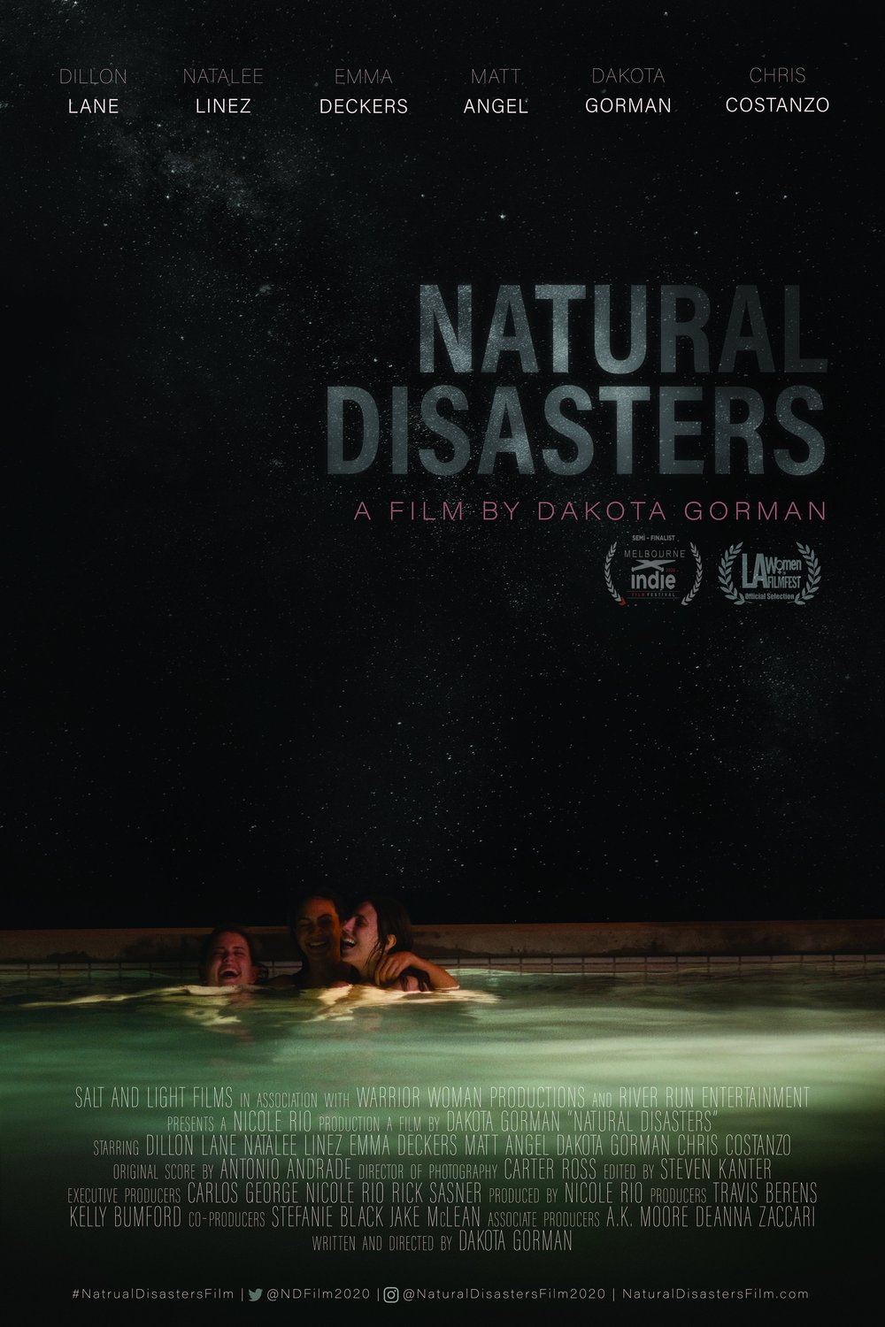 L'affiche originale du film Natural Disasters en anglais