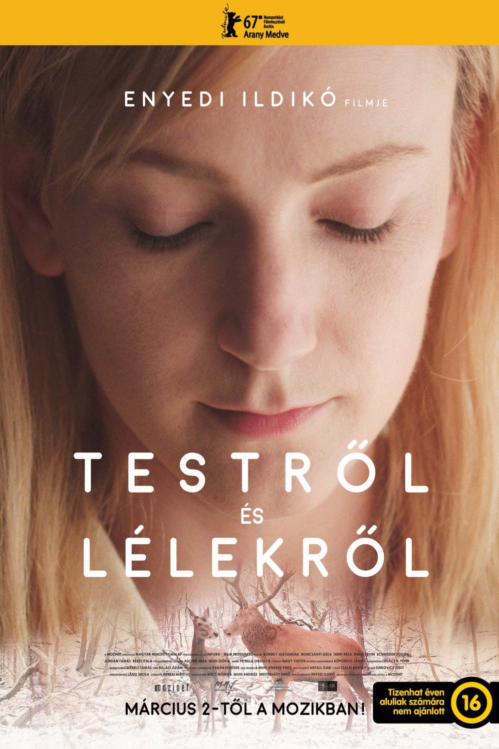 L'affiche originale du film Teströl és lélekröl en hongrois