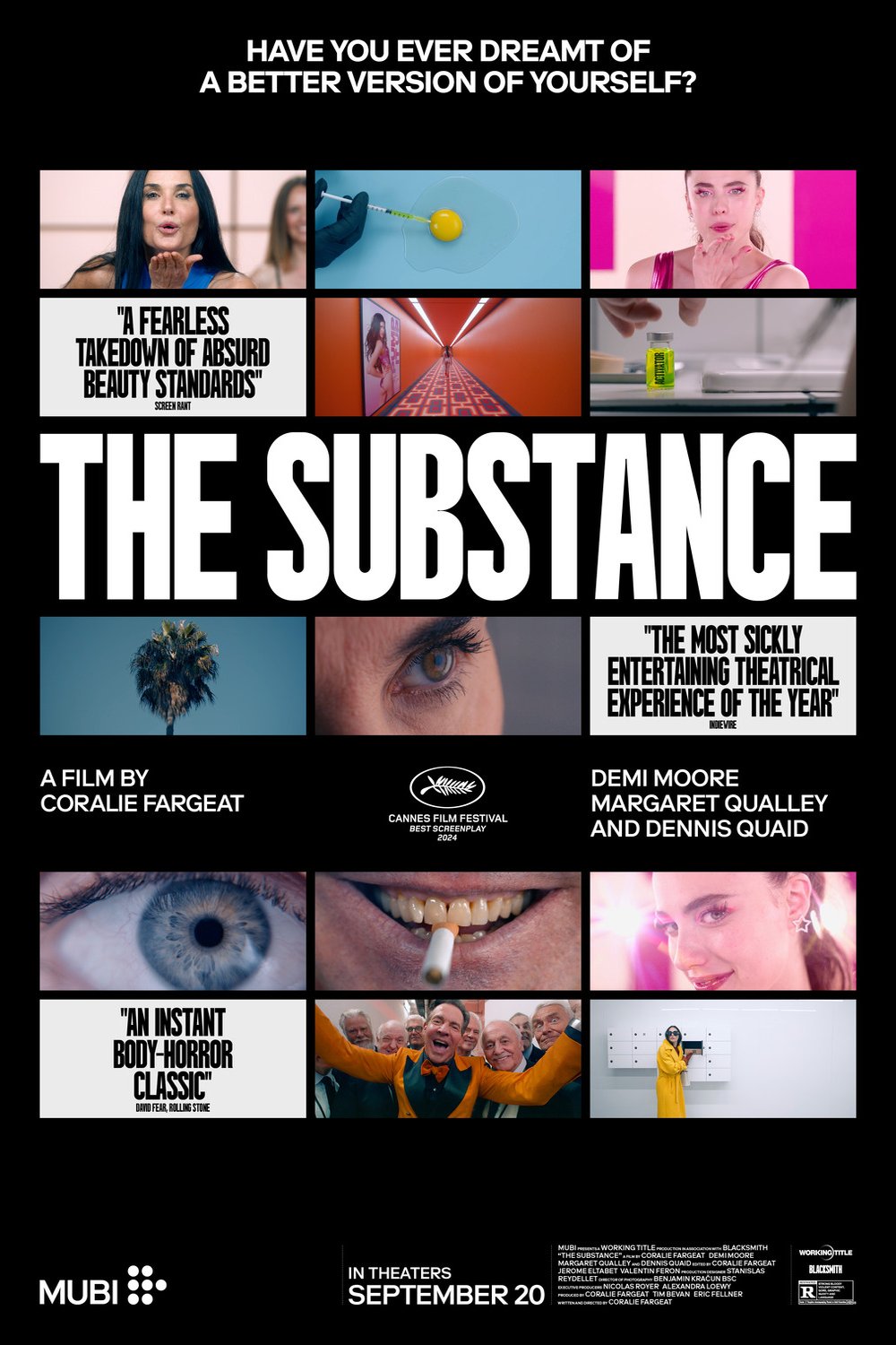 L'affiche du film The Substance [2024]