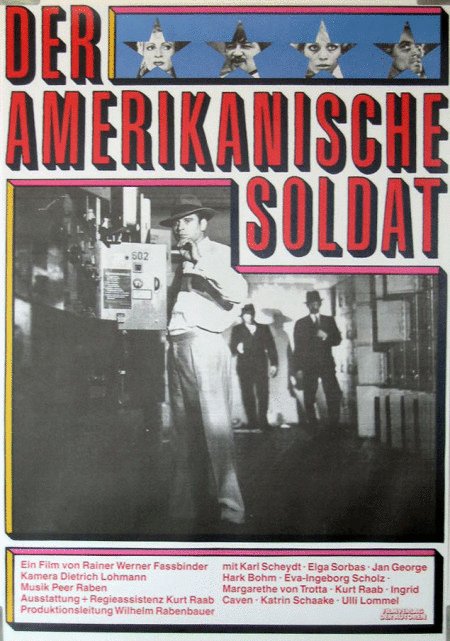 German poster of the movie Der amerikanische Soldat