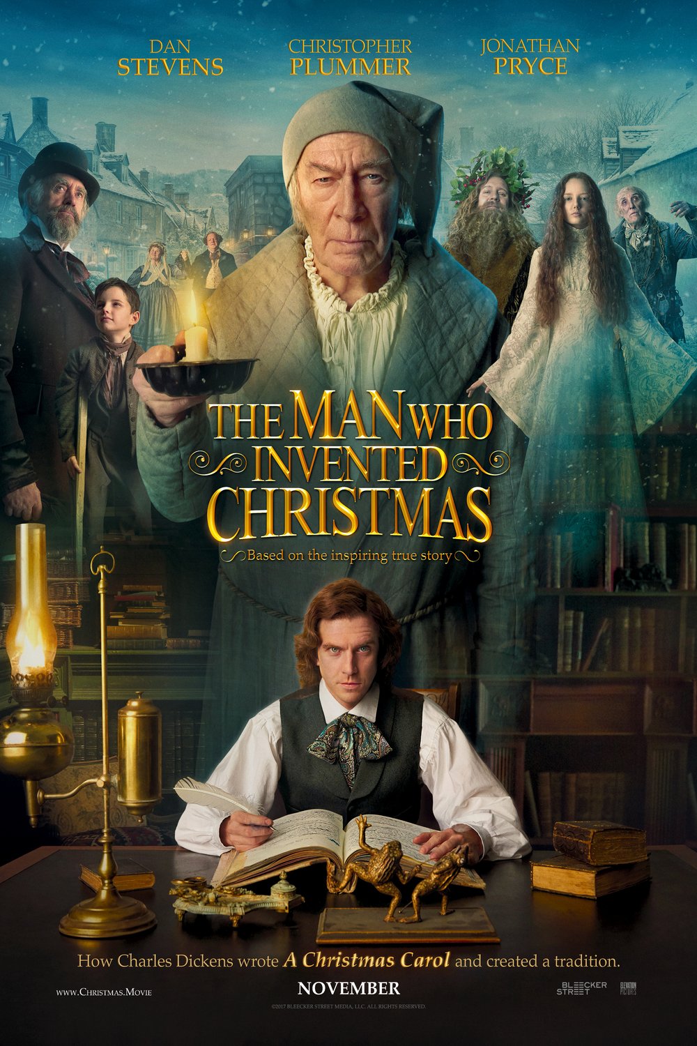 L'affiche du film The Man Who Invented Christmas