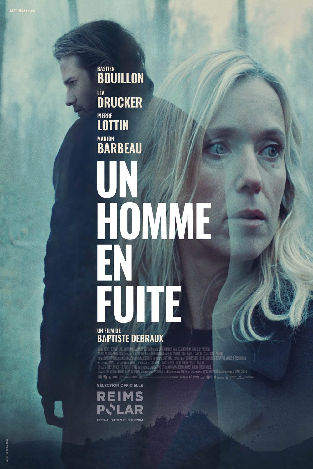 L'affiche du film Un homme en fuite [2024]