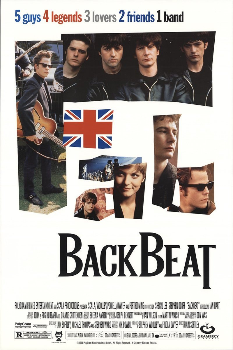 L'affiche du film Backbeat, 5 garçons dans le vent