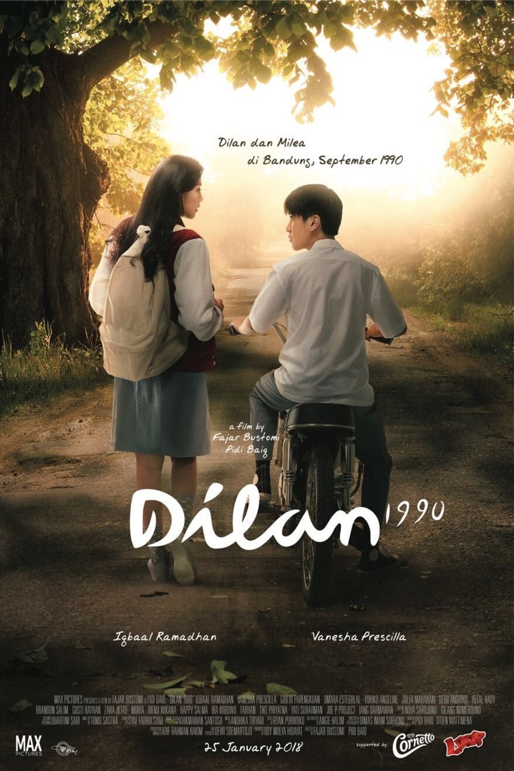 L'affiche originale du film Dilan 1990 en Indonésien