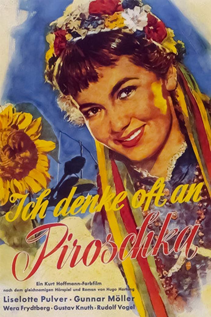 L'affiche originale du film Ich denke oft an Piroschka en allemand