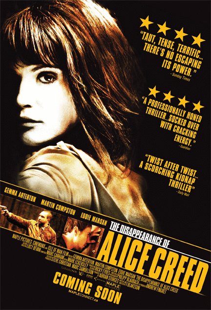 L'affiche du film La Disparition d'Alice Creed