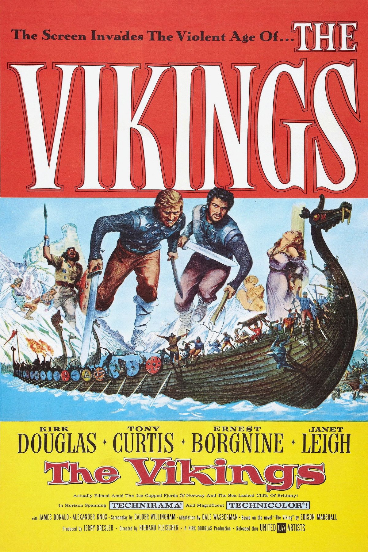 L'affiche du film Les Vikings [1958]