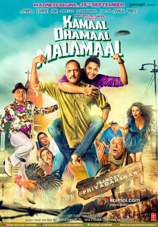L'affiche originale du film Kamaal Dhamaal Malamaal en Hindi