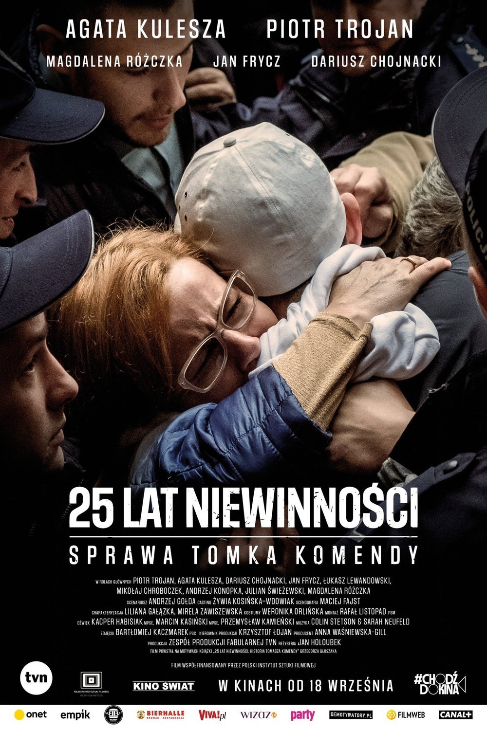 Polish poster of the movie 25 lat niewinnosci. Sprawa Tomka Komendy