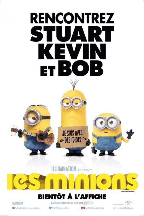 L'affiche du film Les Minions v.f.