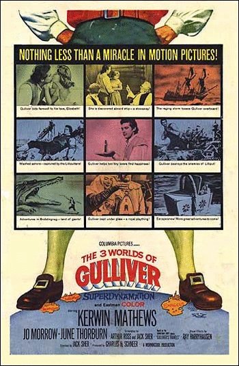 L'affiche du film The Three Worlds of Gulliver