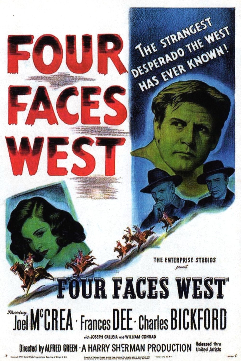 L'affiche du film Four Faces West